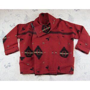 Free People X CAPULET wool bld Jacket Coat Slouchy Oversized Aztec Tribal S